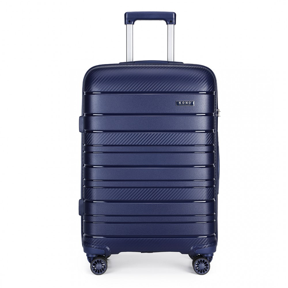 K2094L - Kono 28 Inch Lightweight Polypropylene Hard Shell Suitcase With  TSA Lock - Blue